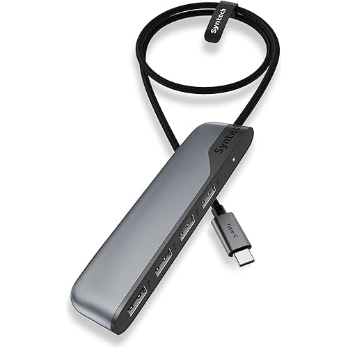 Syntech USB C to USB Hub 4 Ports, 2ft Type C to USB 3.0 Hub with A USB C to USB Adapter USB 2.0, Thunderbolt 3 to USB Hub, Compatible with iPhone 17/16/15 Pro Max, iPad mini 6, MacBook Pro/Air/Neo