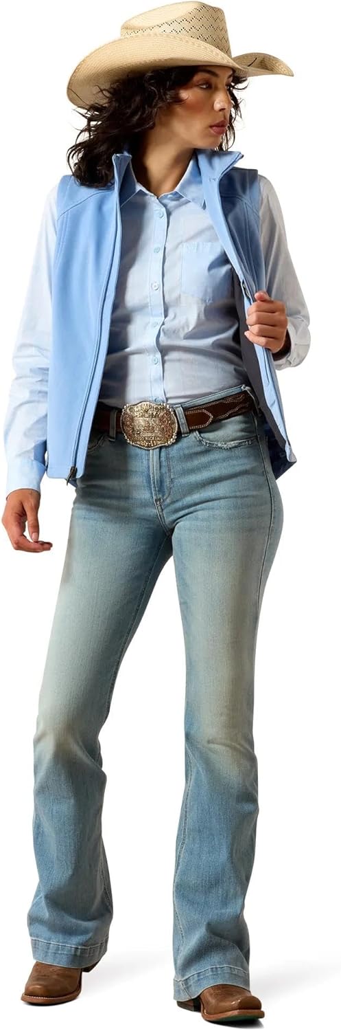 ARIAT womens Ariat Logo Softshell Vest - Image 3