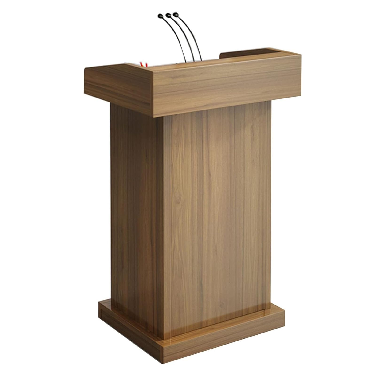 DUANHOZ Wooden Podium – Premium Stand for Weddings Corporate Events & Restaurants – Perfect Recept Stand for Offices – Sturdy Brown Design
