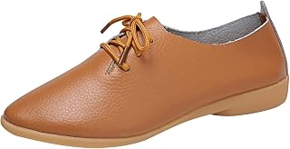 Zapatos de piel para mujer, zapatos casuales, zapatos de caminar, antideslizantes, cómodos, zapatos de trabajo, zapatos de negocios, zapatos con cordones, zapatillas de deporte