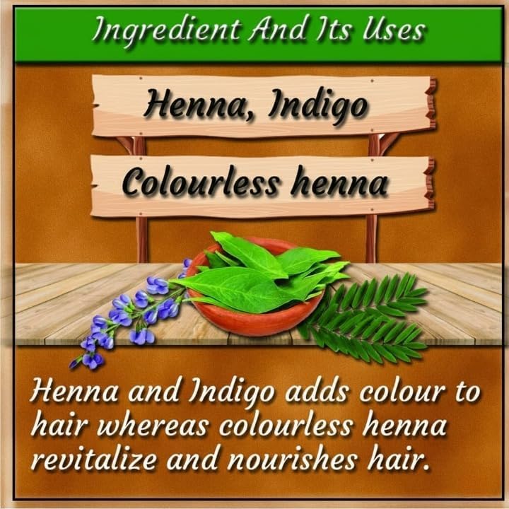 UV 100% Organic Henna Hair Color (Soft Black)-100 g