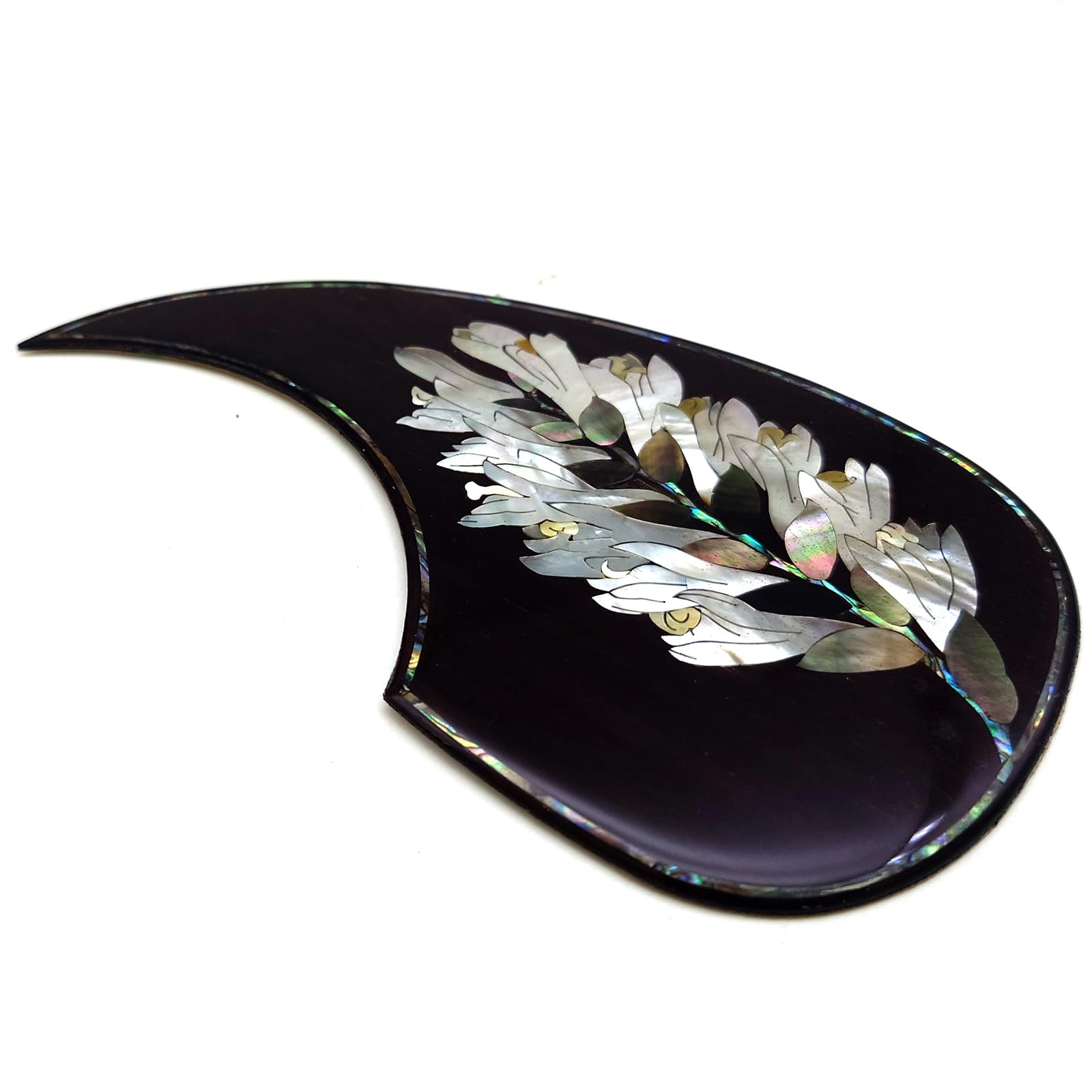 Guitar Pick Guard, Battipenna in abalone in palissandro autoadesivo for Chitarre acustiche folk D-45 Taylor(30)