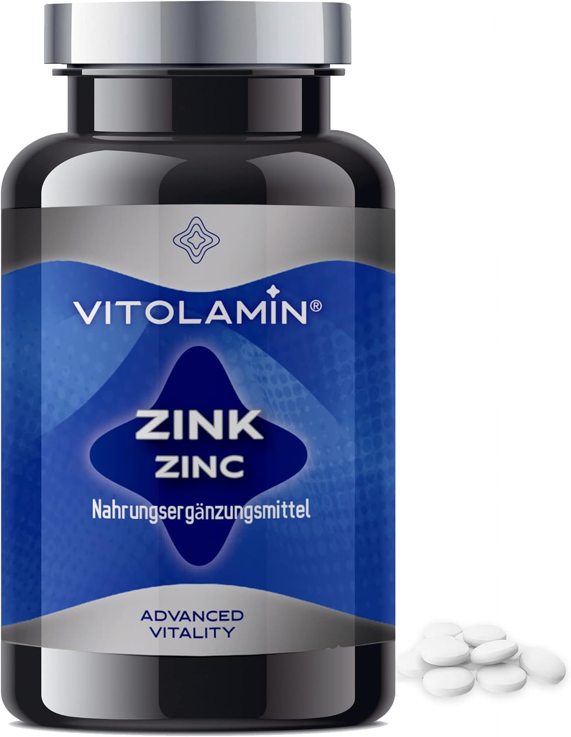 Zink – Vitolamine 25 mg – 365 vegetarische tabletten 1 tablet per dag – zeer biologisch beschikbaar zink (zinkoxide) – verzorgt haar, huid en nagels onder normale omstandigheden.