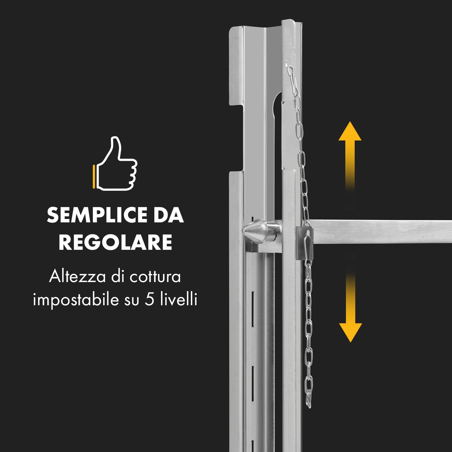 Klarstein Girarrosto Elettrico per Barbecue 12W, Girarrosto per Maialino, Spiedo Elettrico con Altezza Regolabile, Spiedo Barbecue con 3 Piedi in Acciaio Inox, Gira Maialino