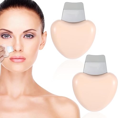 Herramienta raspadora facial, espátula facial, raspador de puntos negros, raspadores de piel para poros y nariz, pala de plástico beige para mujeres