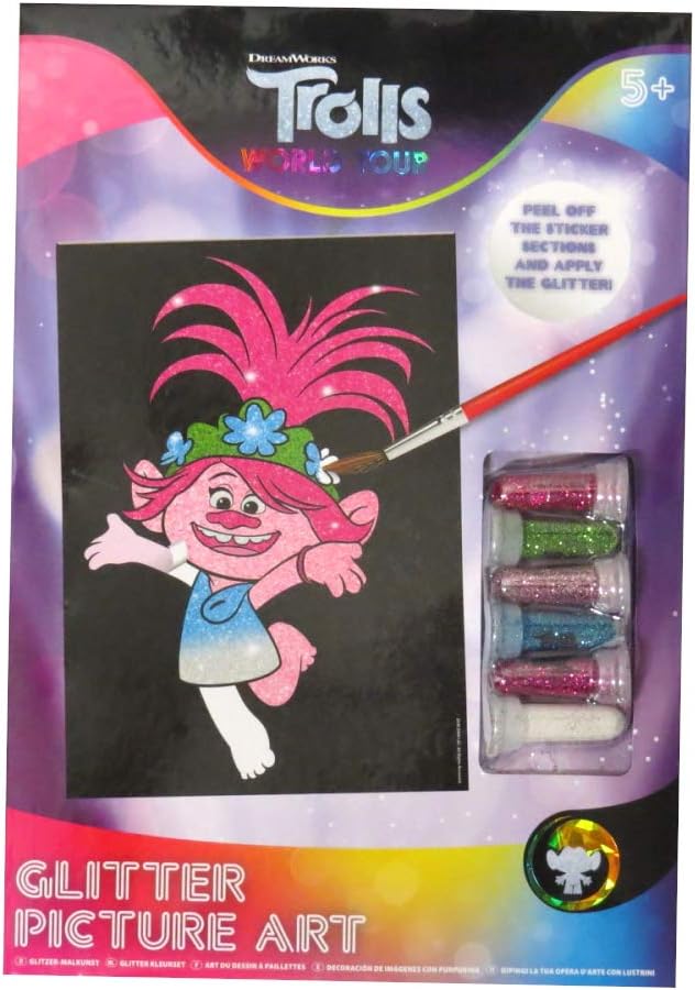 Trolls World Tour, Make Your Own Glitter Picture Art