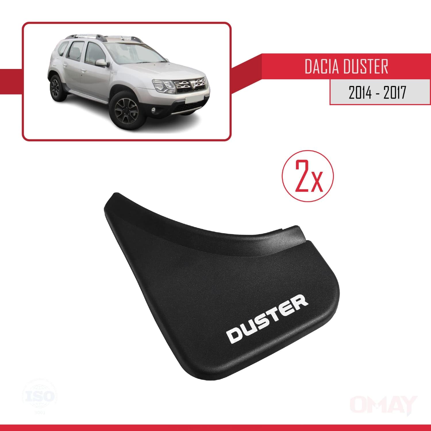 RE&AR Tuning Compatibile con Dacia Duster 2014-2018 Parafanghi anteriore + posteriore 4 pezzi KIT