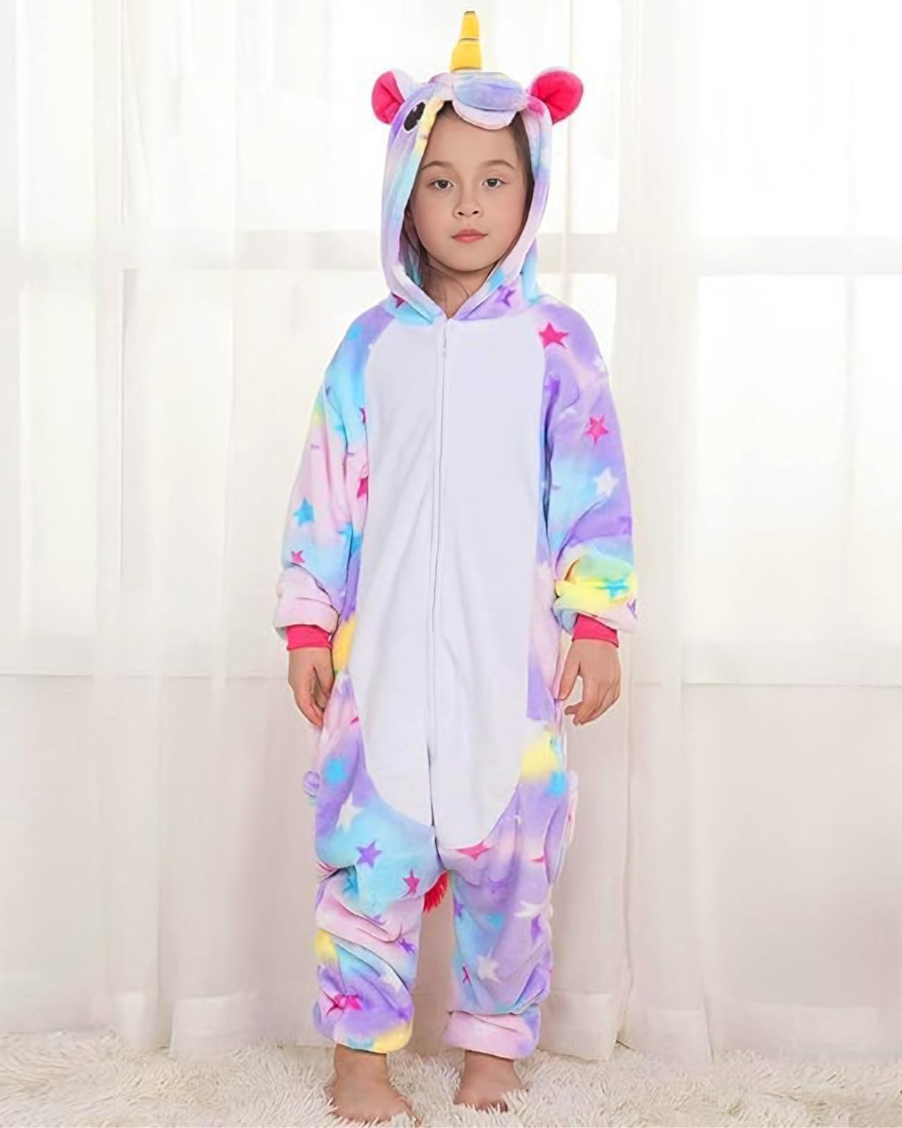 GEEKEO Grenouillères Licorne pour Filles Licorne Onesie Pyjama Combinaison Unisexe Costume Cosplay