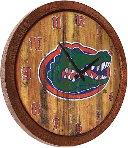 Miniatura 177 de The Fan-Brand NCAA Oklahoma Sooners: Faux Barrel Top Wall Clock Sports Team Bar Sign Décor - Home Man Cave, Party Decoration - Made On Demand