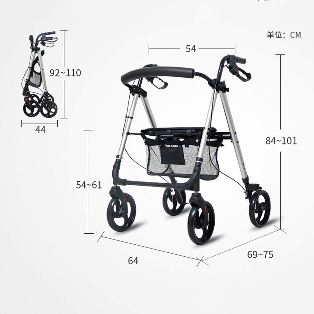 Walker,Rollators Chodziki dla seniorów Chodzik z siedzeniem Chodzik z siedzeniem Chodzik Stary wózek na zakupy Czterokołowy chodzik Pomoc w chodzeniu little surprise