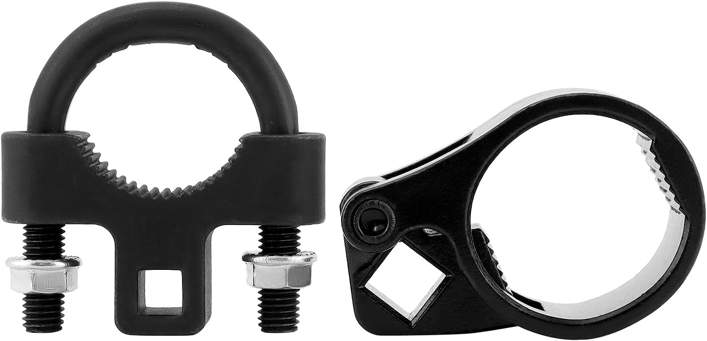 QWORK Inner Tie Rod Removal Tool with 3/8'' & 1/2'' Drive Sizes, 27-44mm Tie Rod End Wrench Tool for Tight Spaces