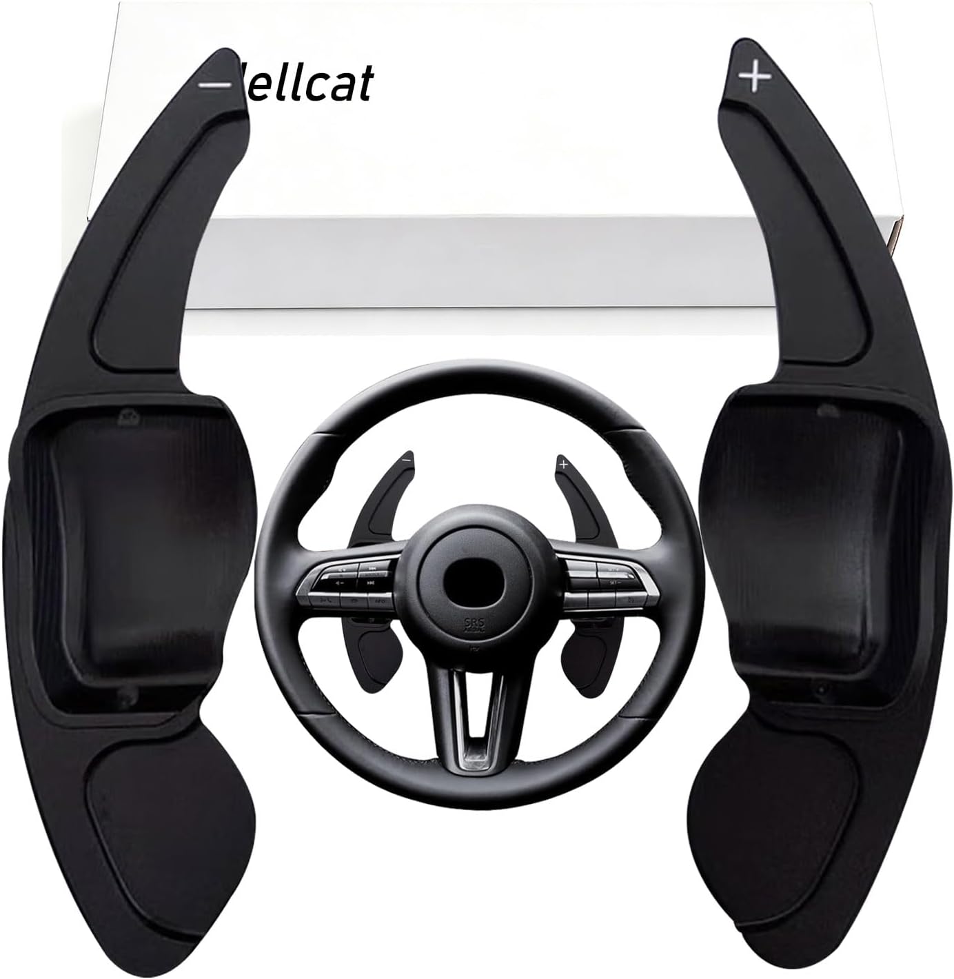 Steering Wheel Shift Paddle Only Compatible with Dodge Hellcat 2015 2pcs Aluminum Alloy Car Steering Wheel Shift Paddle Blade Shifter Extension Car Paddle Extender