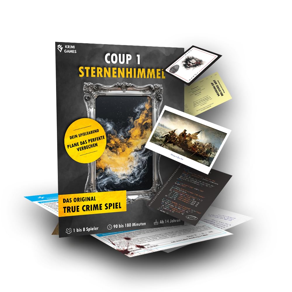 Coup Spiele – Reales Verbrecher-Spiel für zu Hause – Krimi-Spiele für Erwachsene (Coup 1: Sternenhimmel, 1 Fallakte)