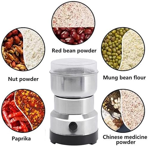 Miniatura 5 de Molinillo eléctrico de grano de 110 V 220 W, molinillo de hierbas de especias de alta velocidad para molienda de especias de grano de café de nuez