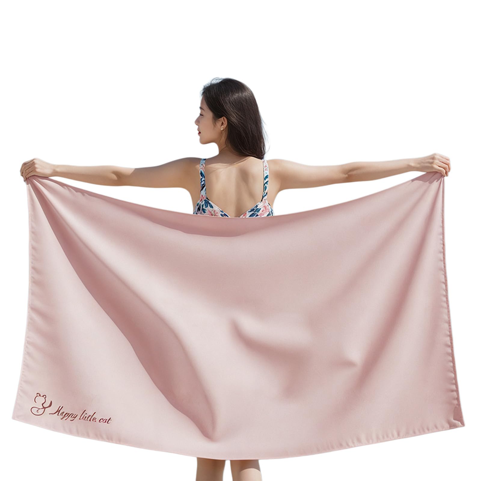 Msioytog Quick Drying Beach Towel Sandproof Towel for Gym Workout Swimming Yogas Soft Absorbent Polyester Texture 80X160Cm Thin Gym