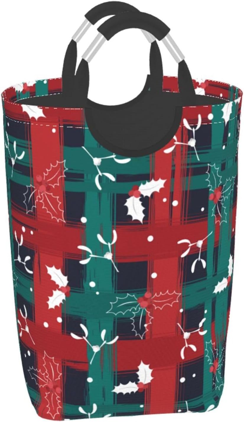 Christmas Laundry Basket Organizer Collapsible Storage Baskets Waterproof Laundry Hamper with Handles for Toy Organizer Bathroom Travel Clothes