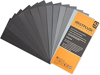 42PCS Wet and Dry Sandpaper,120 to 3000 Assorted Grit Sandpaper, Wet and Dry Paper for Automotive Polishing, Metal Sanding and Wood Furniture Finishing,9 x 3.6 Inches Wet Dry Sandpaper
