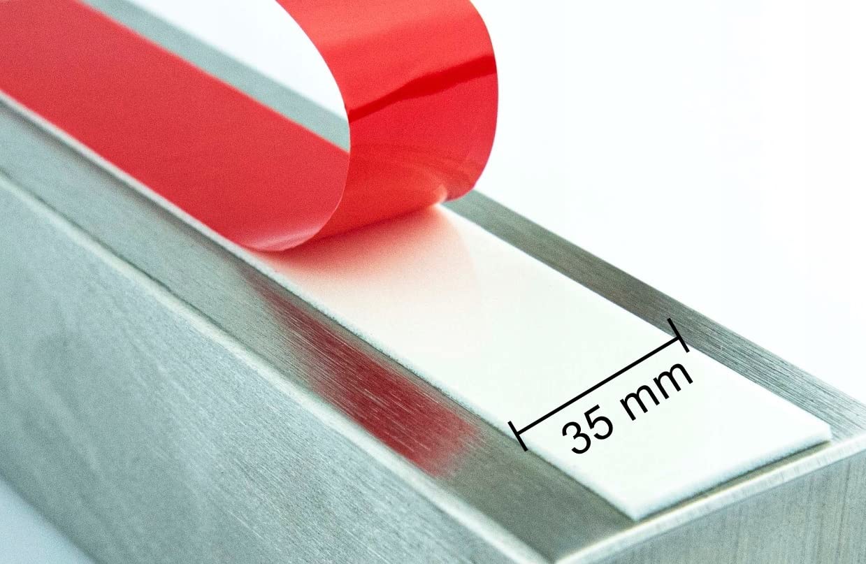 Wooden World - Double side Foam tape PE - White foam - 1 mm Thick 35 mm width and 50 m long - Red spacer - Image 2