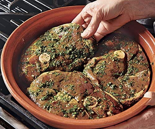 Raphael Rozen Tagine Cooking Pot Original Handmade Clay 10 Quart Cooking Dish Family Size Recipe Book