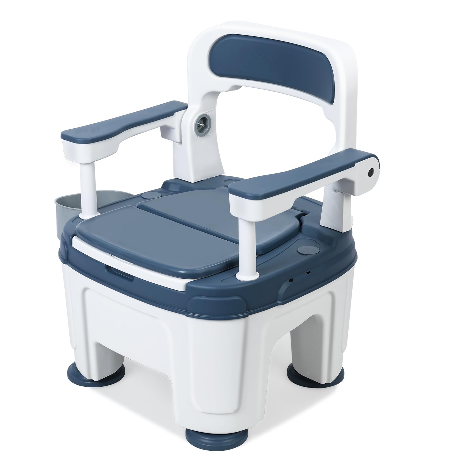 Nachtkommode, tragbare Toilette, Toilettenstuhl mit Griffen, höhenverstellbar, mobile tragbare Toilette, Erwachsenen-Töpfchenstuhl, Belastung 400 kg, für Senioren, Behinderungen, ältere