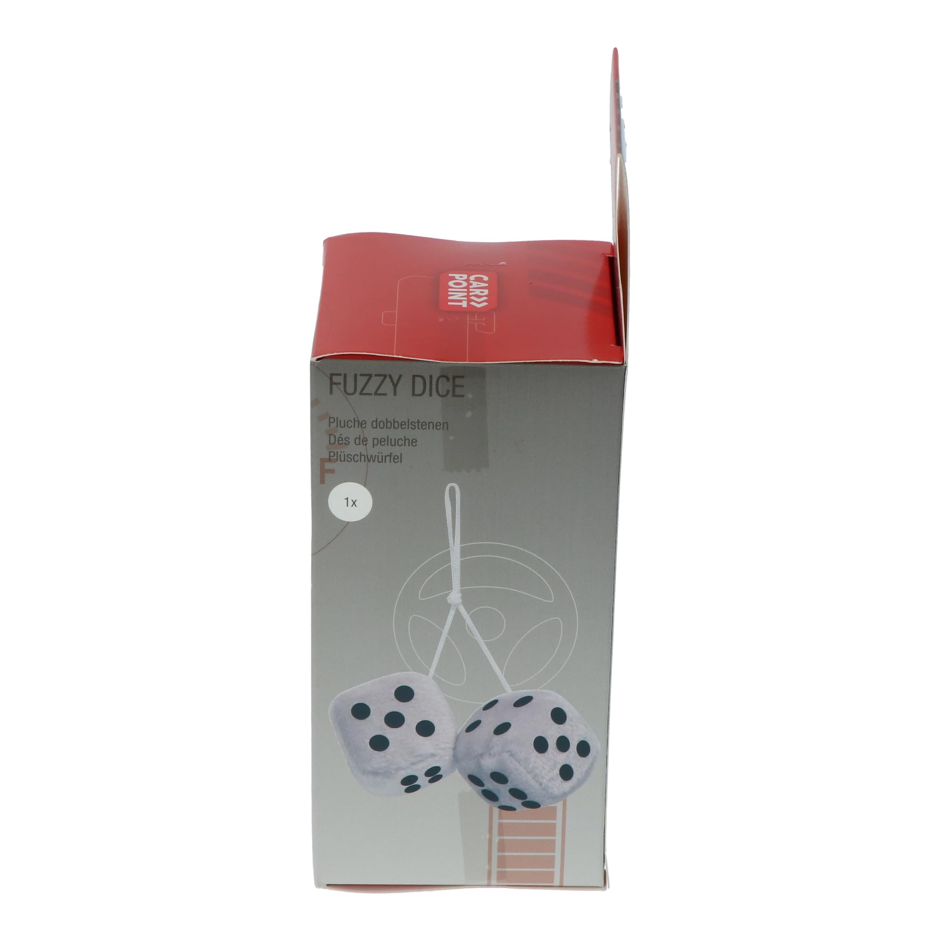 Dados de peluche blanco