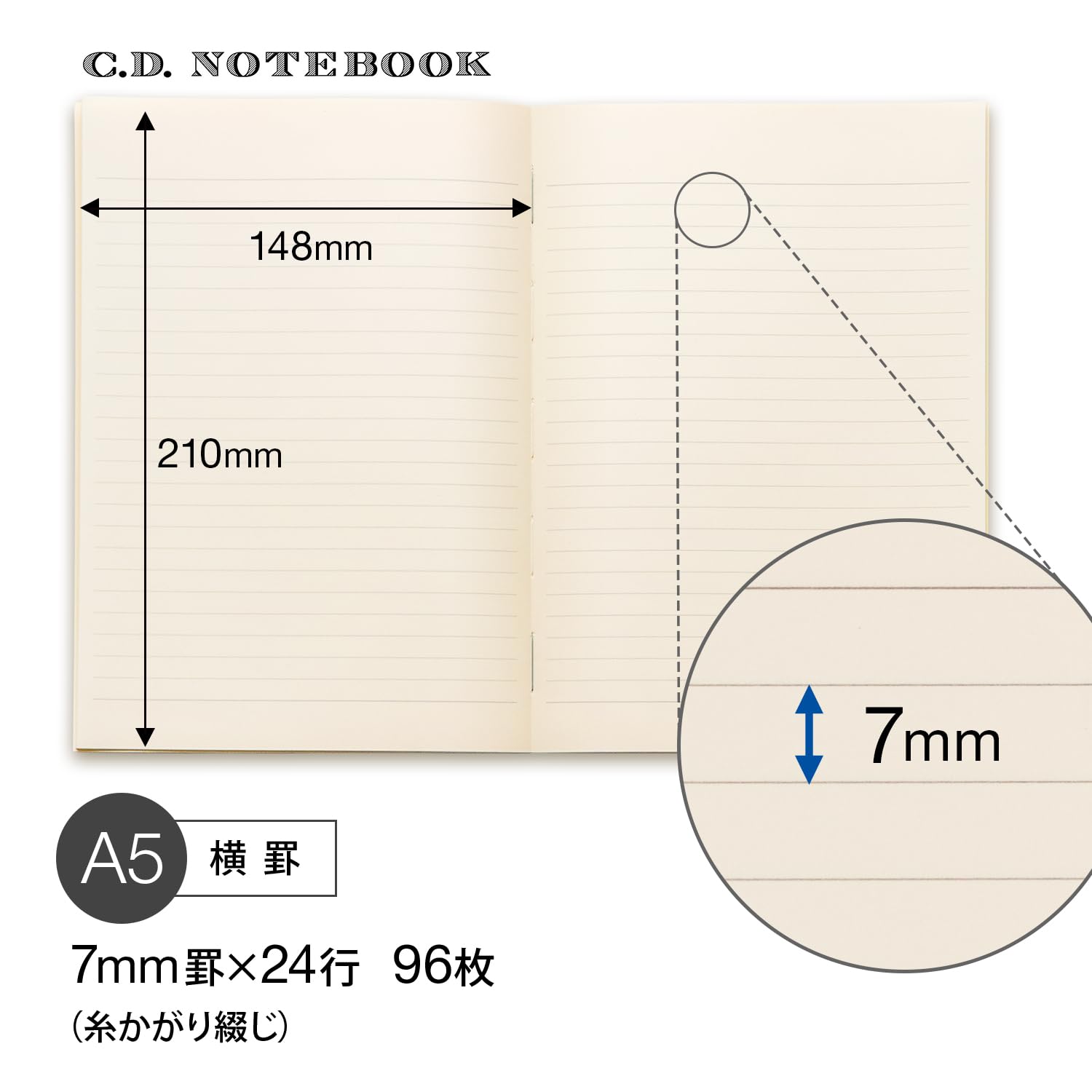 Apica CDC90Y Premium CD Notizbuch, liniert, A5