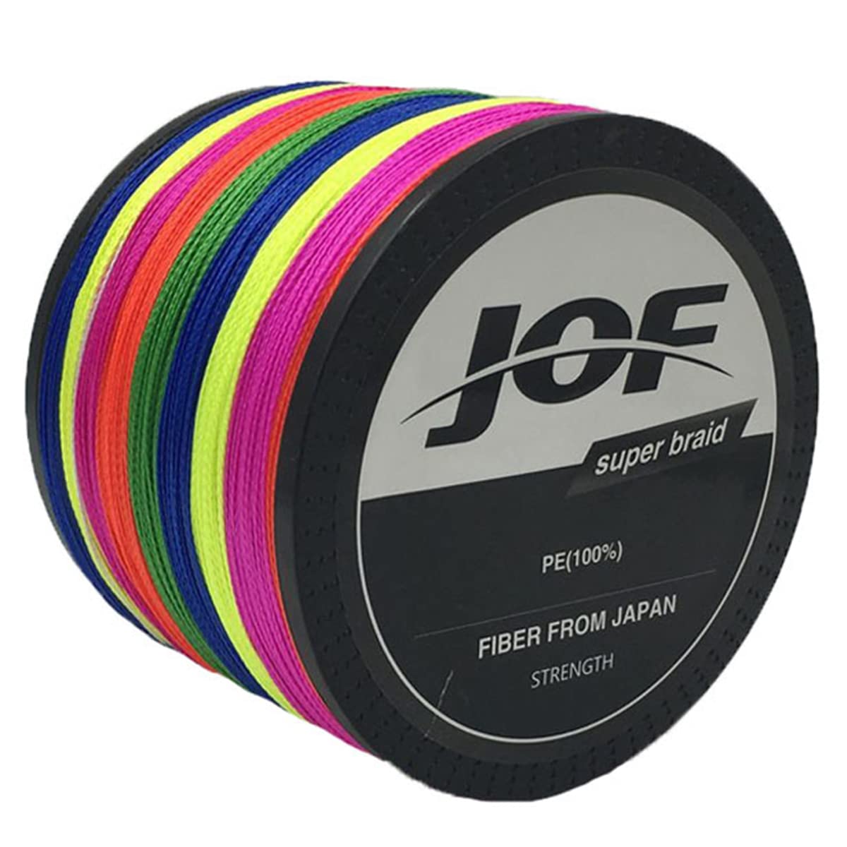 JOF 100~1000 Meters Multi 4 Strands Multifilament PE Braided Wire Fishing Lines 15lb (1000 Meters, 0.6#(Dia:0.14mm))