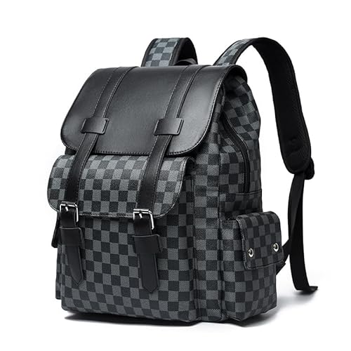 Retro men's business computer backpack,women's fashion travel large capacity waterproof