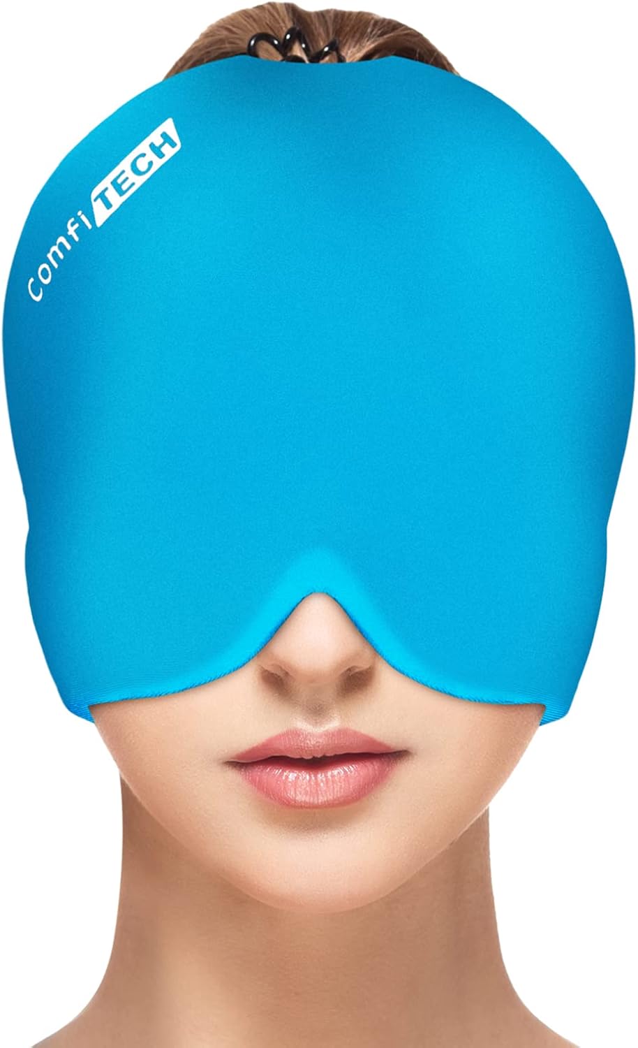 ComfiTECH Headache Relief Hat Migraine Cap, Wearable Migraine Mask Ice Head Wrap for Tension
