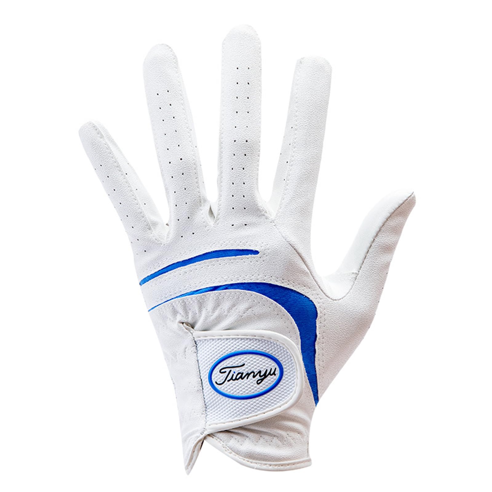 Pack 1 Pièces Gants de Golf en Peau d'agneau pour Hommes Main Gauche avec Granules Antidérapants Doux Respirant Résistant à l'usure Gant de Golf pour Hommes,Blue,26(Length20cm)