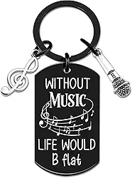 Presentes para amantes de música para homens e mulheres, chaveiro de músico, presentes para músicos, coisas legais, ideias de presente para professores de música, presente de diretor de banda