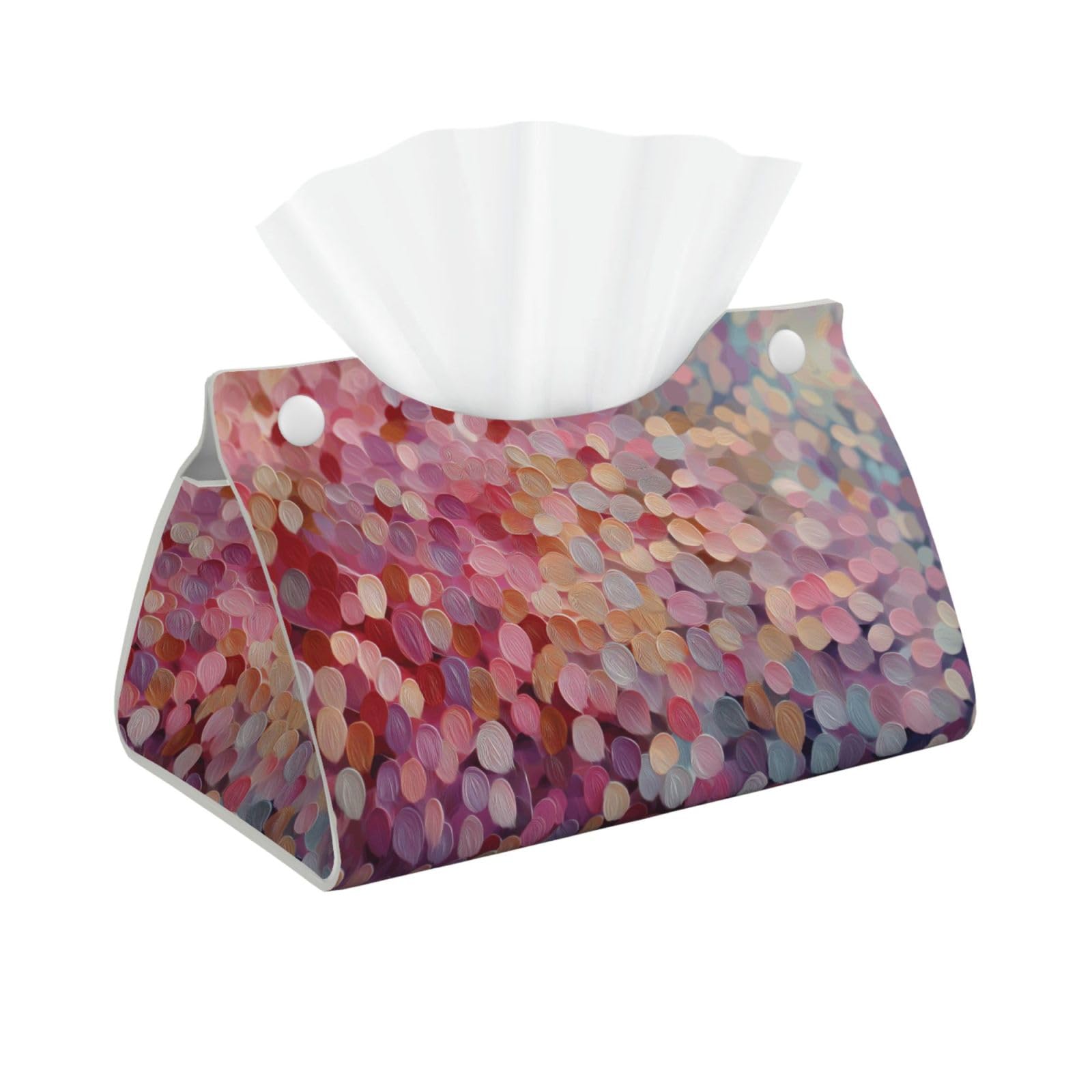 Weeping Petals Abstract Tissue Box Cover Rectangle Pu Leather Tissue Box Holder for Car Bathroom Bedroom Desk Tabletop Decor