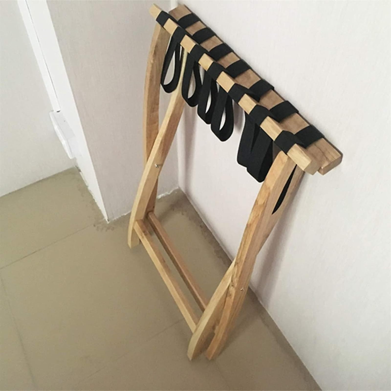 Portaequipajes Portaequipajes para Habitación De Invitados, Soporte Plegable para Maleta, Portaequipajes De Madera Maciza para Habitación De Hotel Y Dormitorio Soporte Plegable(Wood)