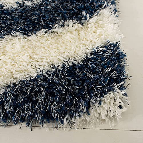 Image of Modern Soft 3D Shaggy Fur Rectangular Carpets for Living Room Thick Fluffy Rugs for Bedroom,2X6 Feet,Multi Color