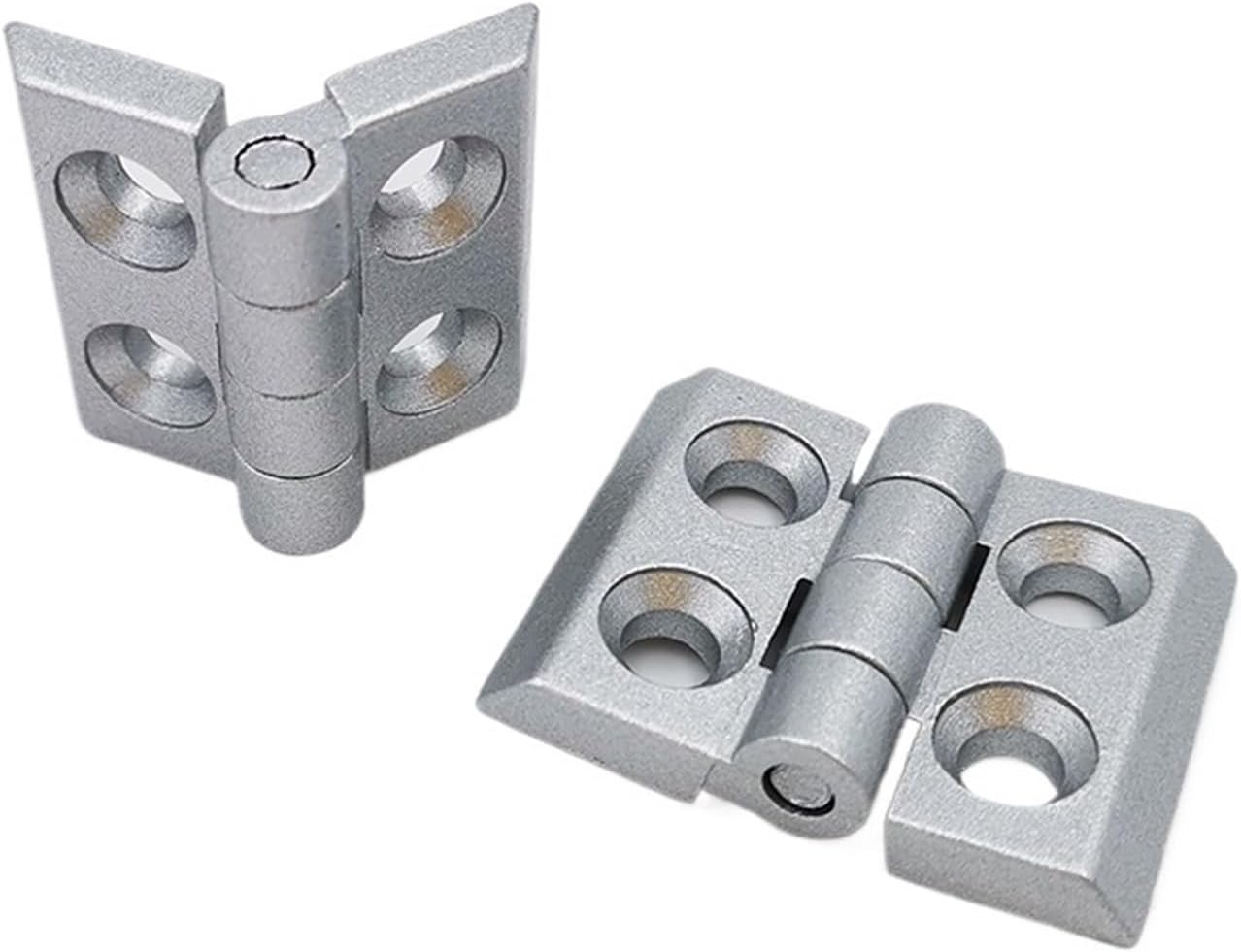 10pcs 2020 Aluminum Profile Industry Cabinet Metal Silver White Zinc Alloy Hinge