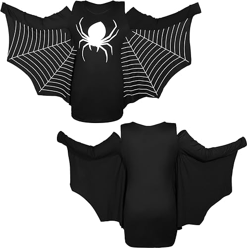 Vista 7 de Jadive 2 Pcs Halloween Dress for Women and Spider Hair Hoop Spider Woman Costume Casual Long Sleeve Shirt Dress Black Headband