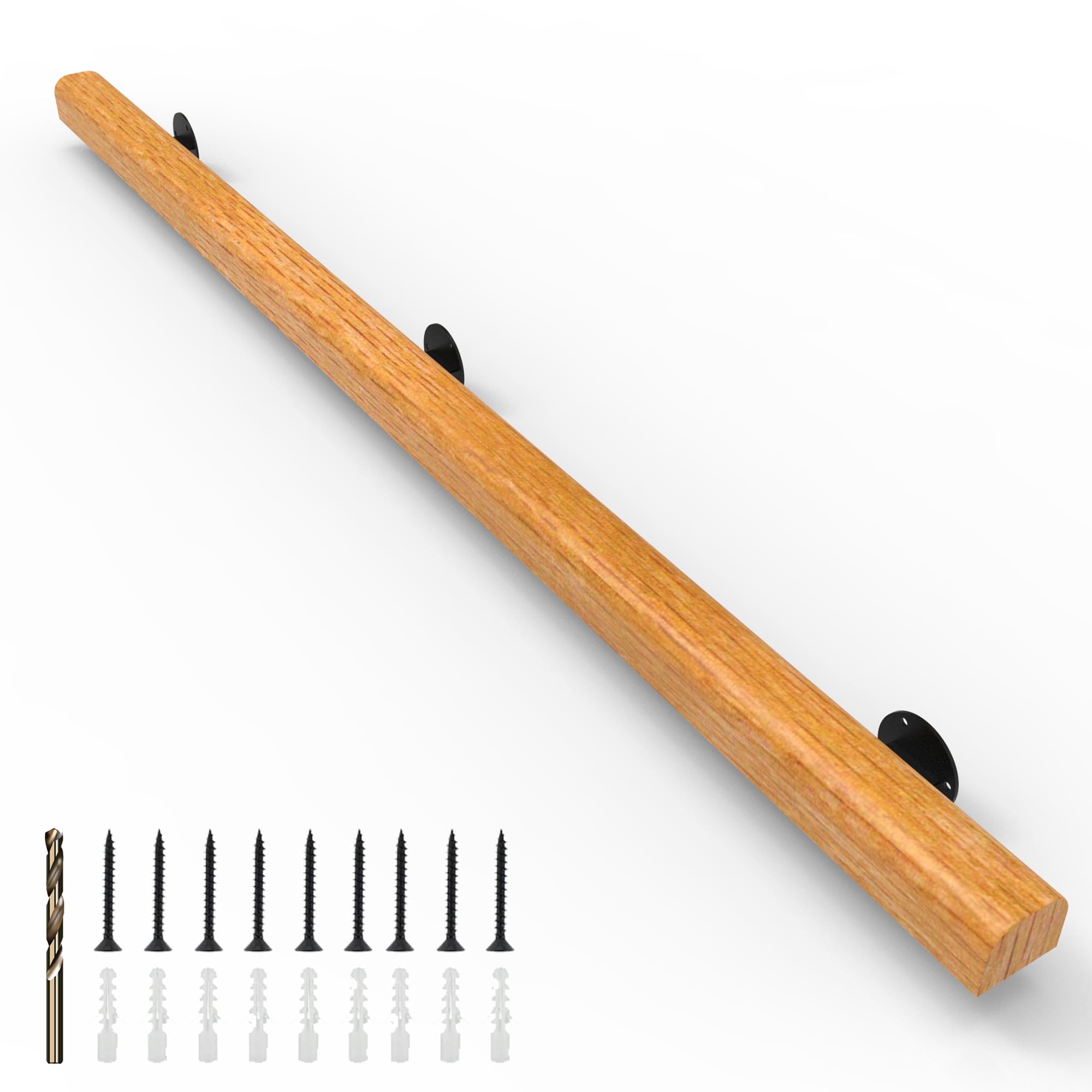 YEOOE 7FT Polished Pine Wood Handrail