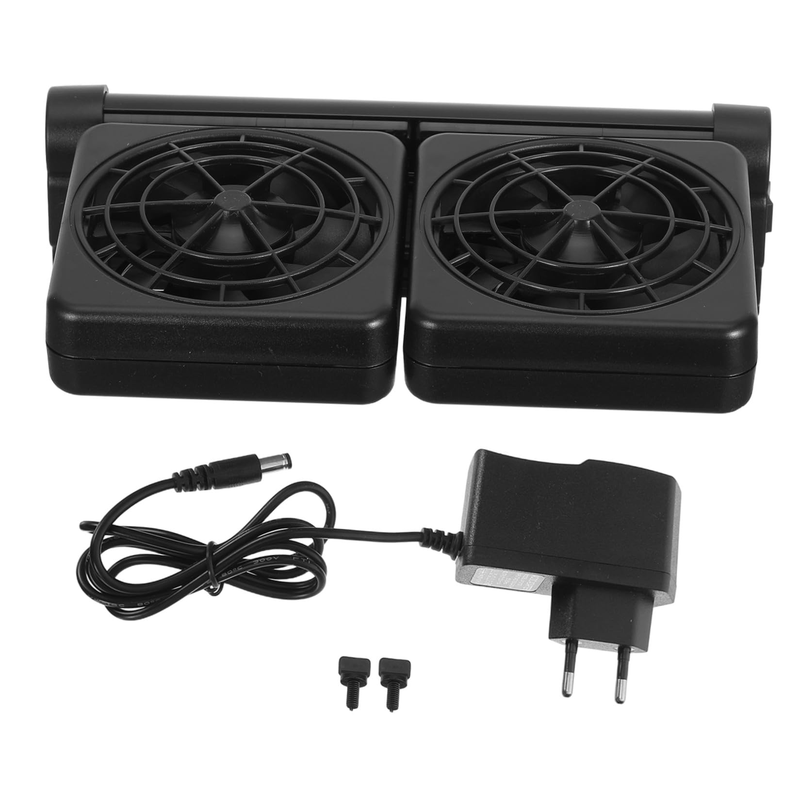 CHILDWEET Ventilador de Enfriamiento para Acuario 2x1, 9 W Abs Negro
