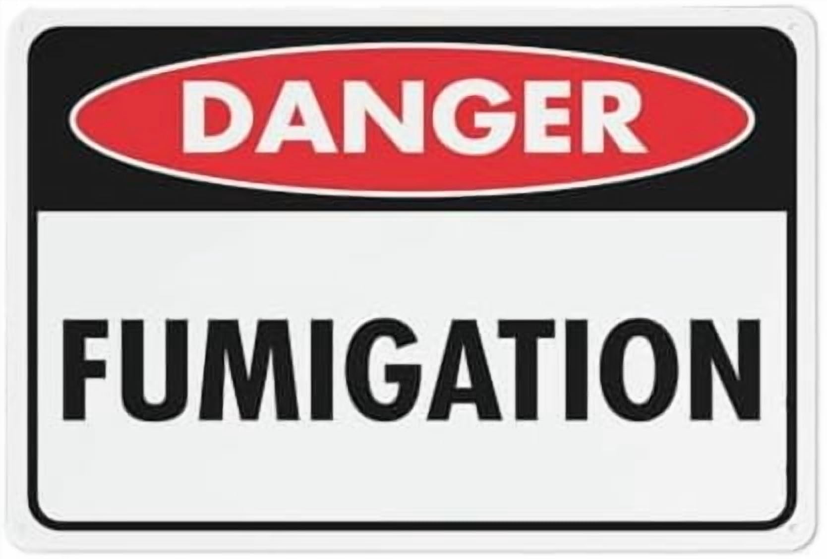 (2-Pack) Metal Tin Sign Danger - Fumigation Sign Funny Decor For House Door Office Yard,Rust Free Sign - 12" X 8"