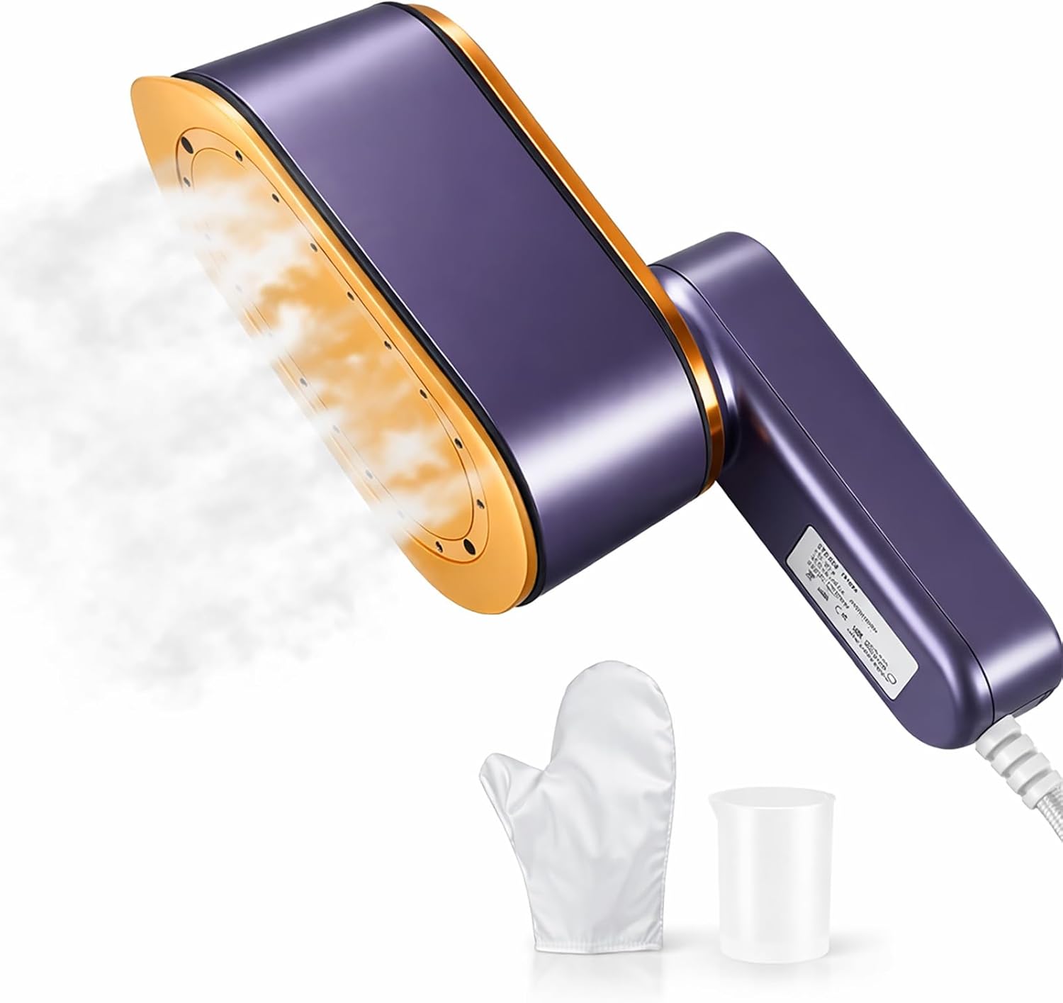 Portable Travel Steamer for Clothes, 1200W 2-in-1 Steamer & Iron, 10s Fast Heat, 4 Steam Modes with LED Display, 150ml Water Tank, Compact Wrinkle Remover for Home & Travel (White)