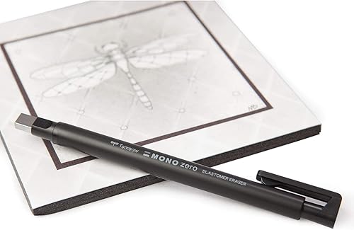 Miniatura 8 de Borrador Mono Zero de Tombow, con punta redonda y retráctil, Negro