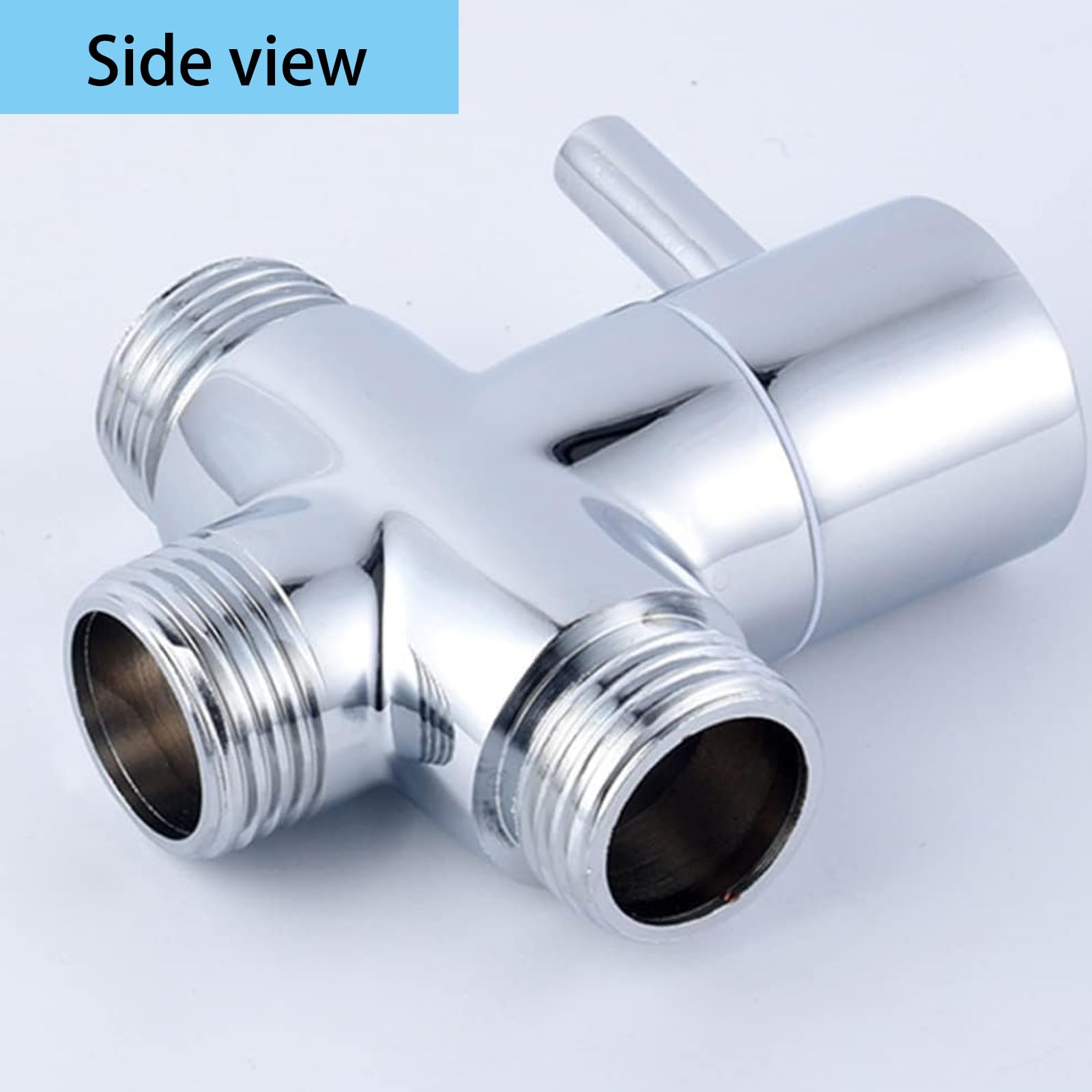 Adapter prysznicowy, przełącznik zaworu, 3-drożny zawór przełączający, męski wlot G1/2 x G1/2 i wylot G3/4, lity mosiądz, do sprayu prysznicowego, toalety, bidetu (D)