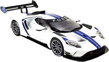 2020 GT MKII White with Blue Stripes 1/18 Model Car by GT Spirit US040