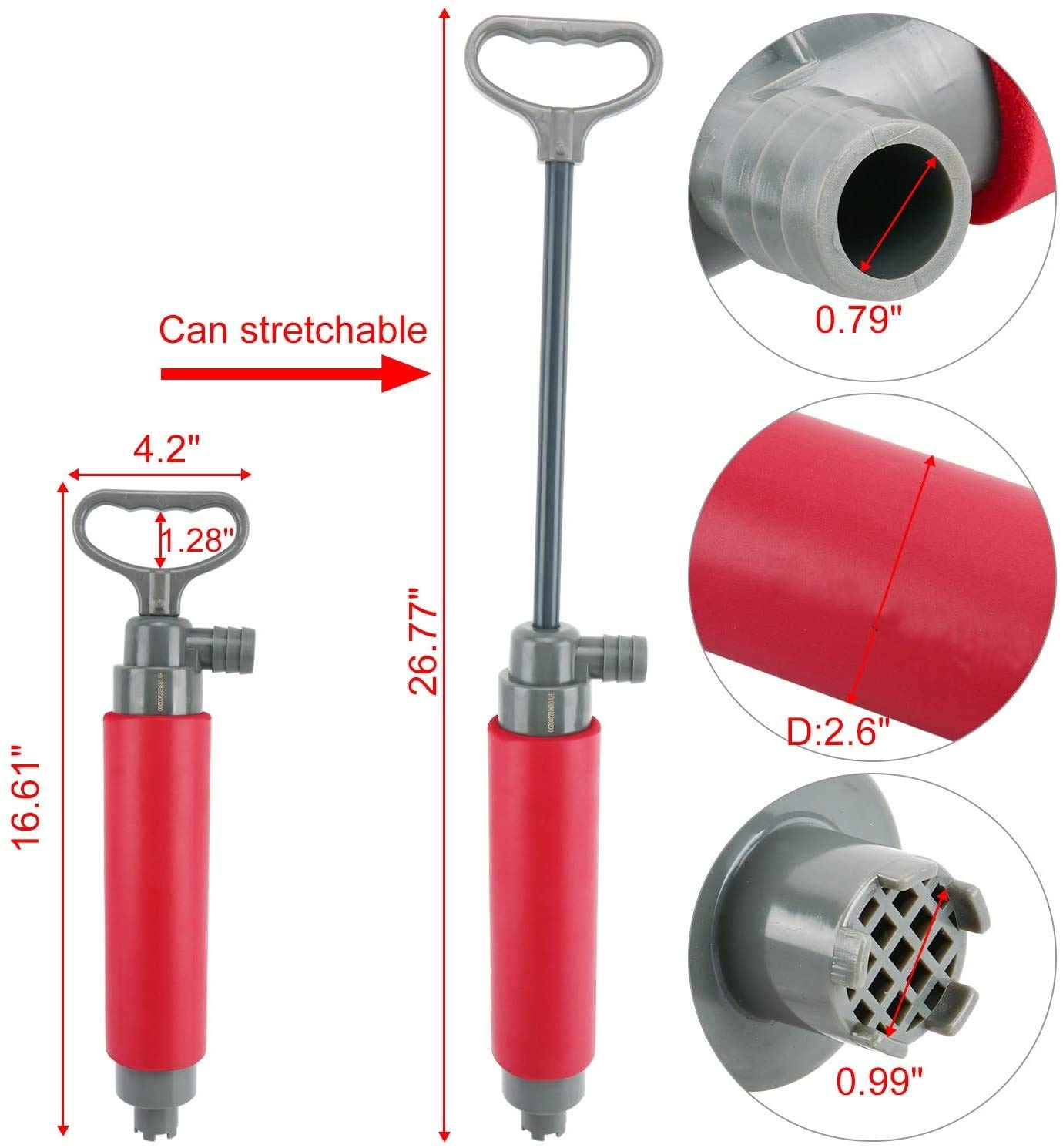 FreeTec Kayak Pompa di sentina Pompa a mano galleggiante Pompa di sentina per Kayak Rescue