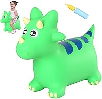 Vista 17 de INPANY Tolva de caballo de oruga hinchable para niños pequeños – Tolva inflable para niños, juguetes de animales, regalo de cumpleaños para niños