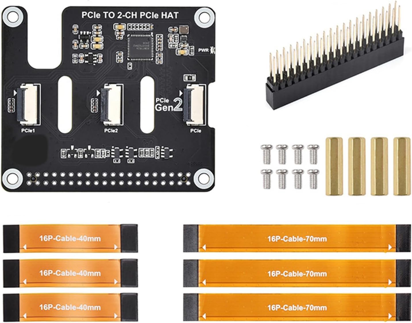 2CH PCle Expansion Card 16PIN Connecting Port Easy Integration In Projects For Electronics Enthusiasts