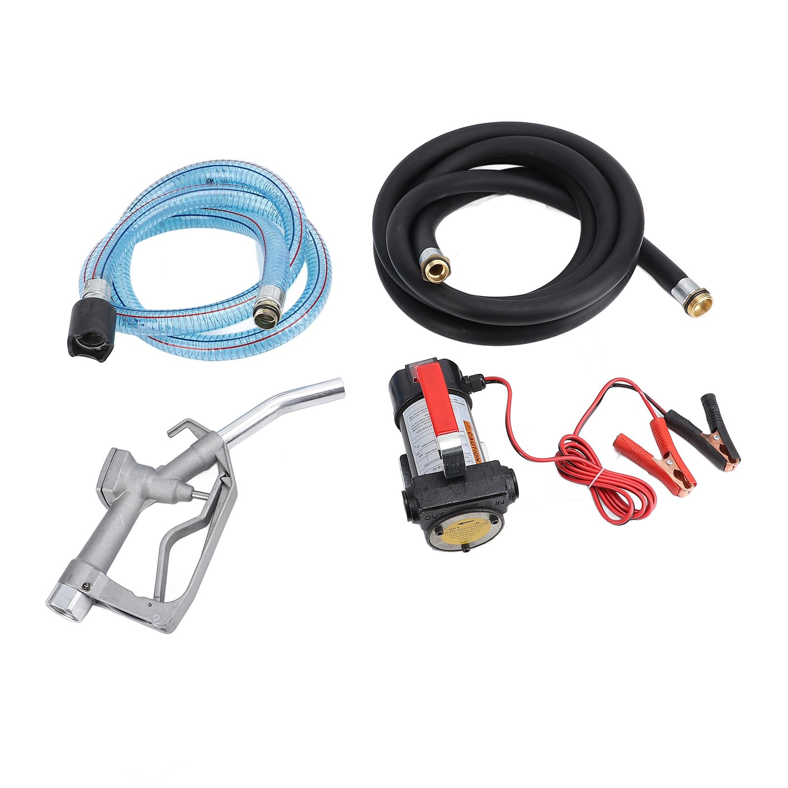 Generic Zestaw Wydajnej Elektrycznej Pompy Paliwa 12 V 155 W do Szybkiego Przesyłu Oleju do zastosowań Przemysłowych W Rolnictwie Stal Gumowa PVC