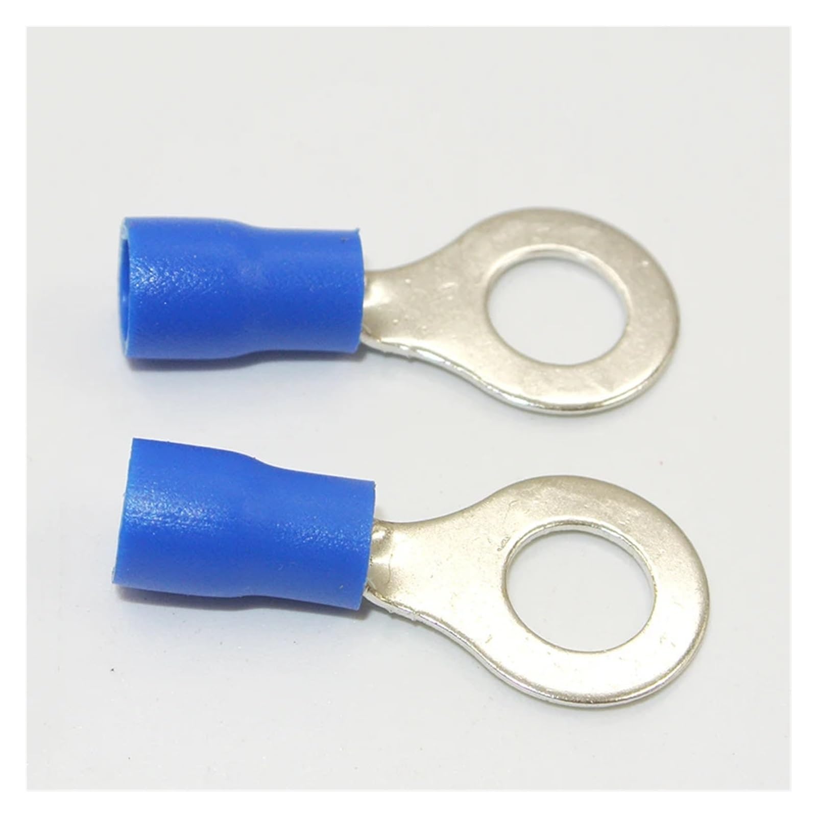 REIUAFWYGV RV2-8 Vinyl 1000 PCS 16-14 Gauge AWG Blue 5/16" Ring Insulated Terminal Cable Wire Connector Electrical Crimp Terminal