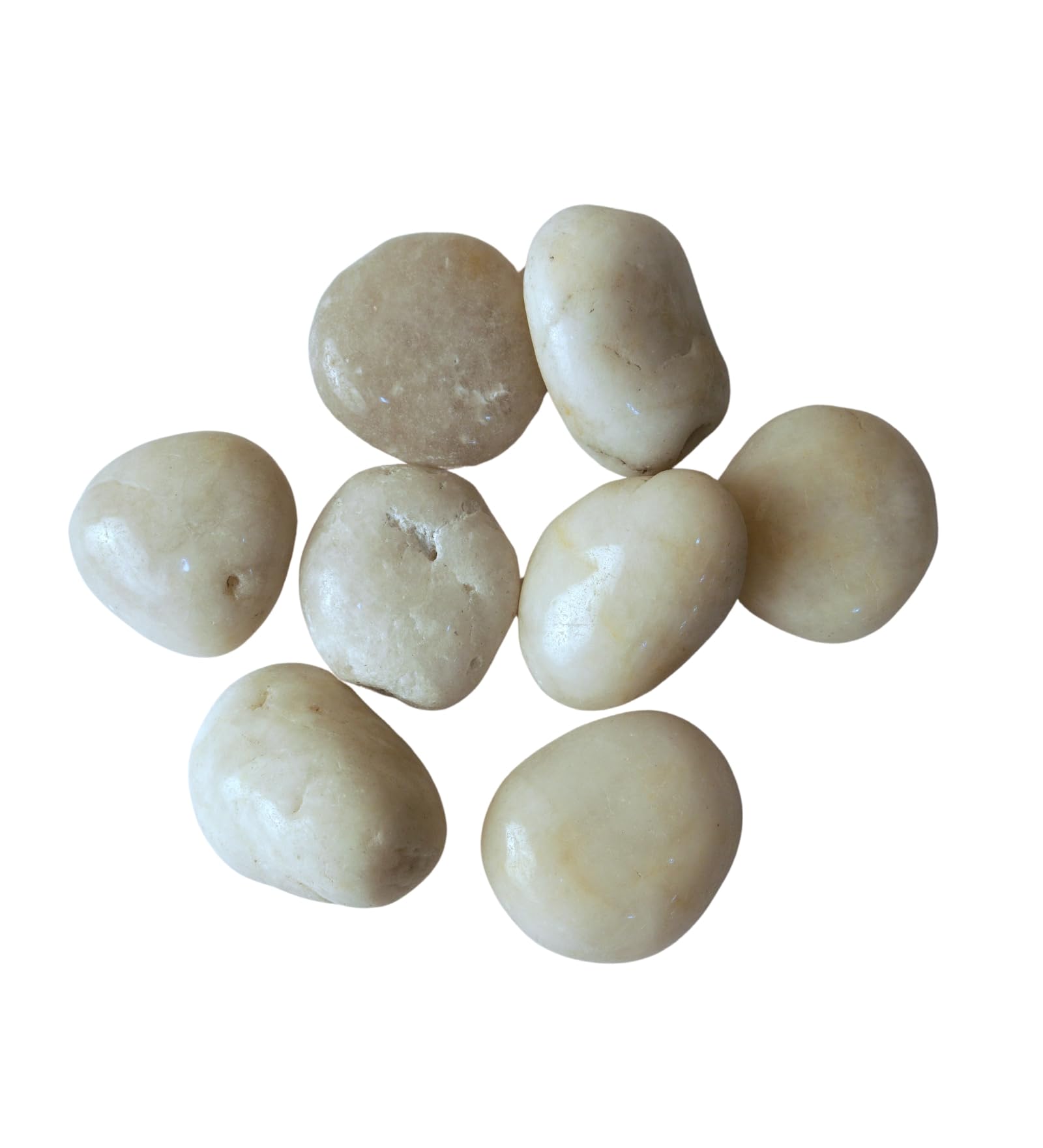 Premsons® Polished Decorative Pebbles - White Stones - For Aquariums Garden Plant Pots Vases Home Office Decor Fish Tank Art Craft - Smooth & Round River Rocks - X-Large Size 2.5-4 cm - 1.5kg Pack-picture-34