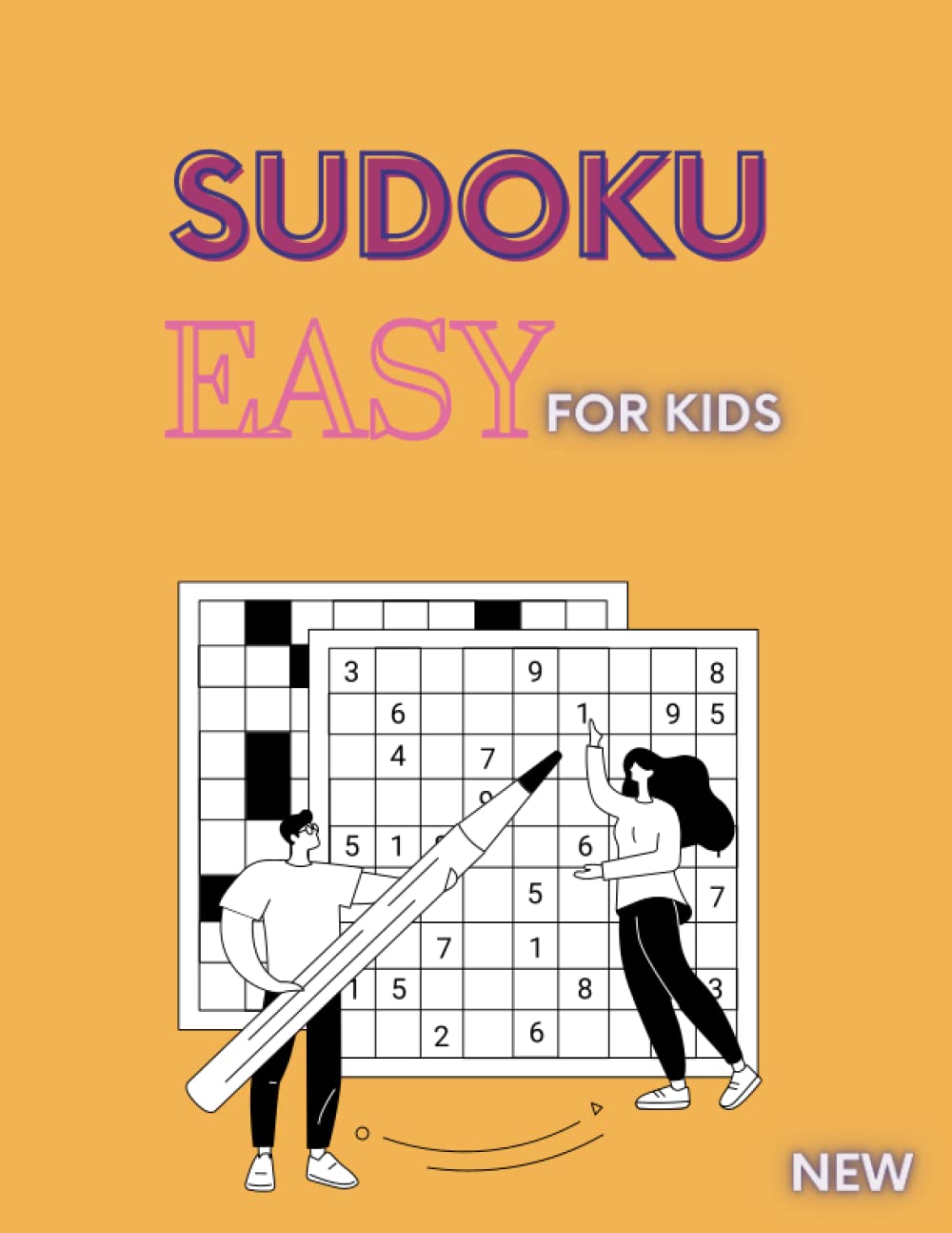 Sudoku - Easy For kids New: A puzzle game for children that instills in them the spirit of fun competition. It contains 120 pages of games and solutions, measuring 8.5 X 11 inches.